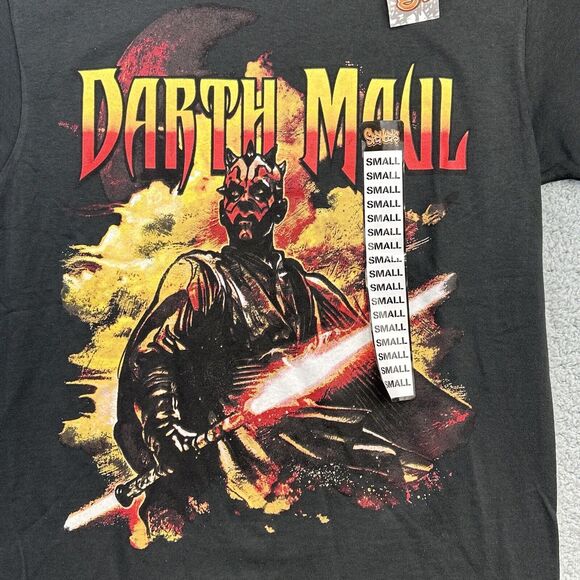 Star Wars Episode 1 Darth Maul Black T Shirt Size Small MAD Engine NWT Spencer’s - Picture 2 of 4